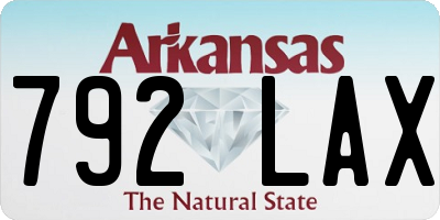 AR license plate 792LAX