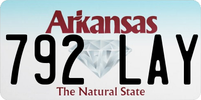 AR license plate 792LAY