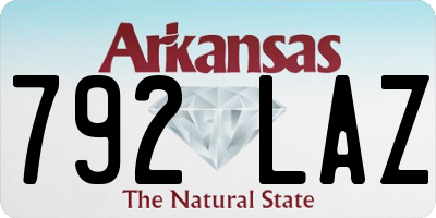 AR license plate 792LAZ