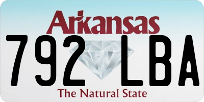 AR license plate 792LBA