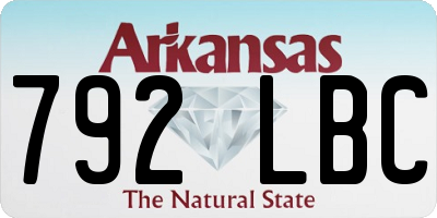 AR license plate 792LBC