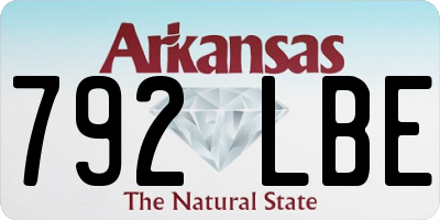 AR license plate 792LBE