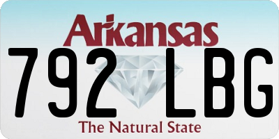 AR license plate 792LBG