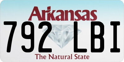 AR license plate 792LBI