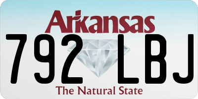 AR license plate 792LBJ