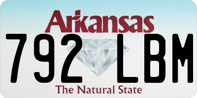 AR license plate 792LBM