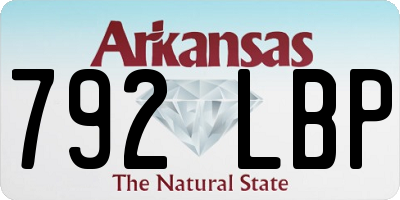 AR license plate 792LBP