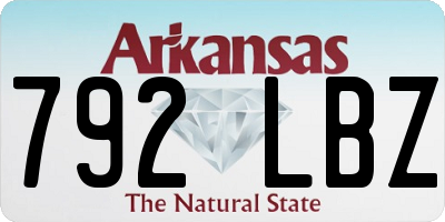 AR license plate 792LBZ