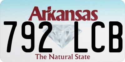 AR license plate 792LCB