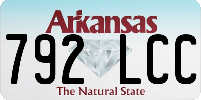 AR license plate 792LCC