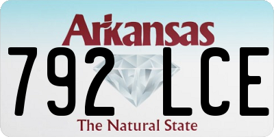 AR license plate 792LCE