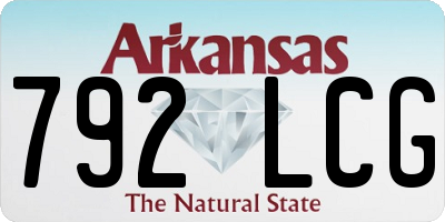 AR license plate 792LCG