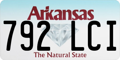 AR license plate 792LCI