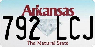 AR license plate 792LCJ