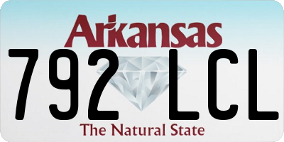 AR license plate 792LCL