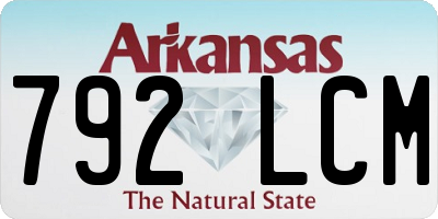 AR license plate 792LCM