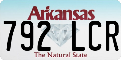 AR license plate 792LCR