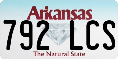 AR license plate 792LCS