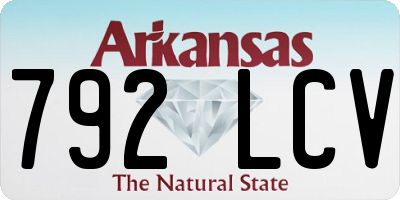AR license plate 792LCV