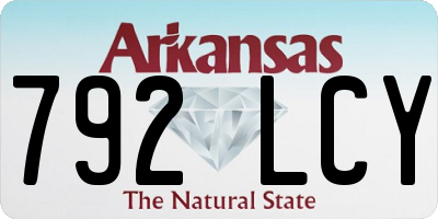 AR license plate 792LCY