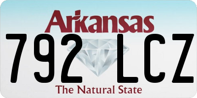 AR license plate 792LCZ