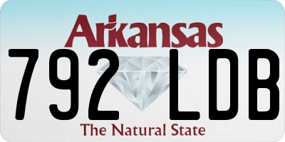 AR license plate 792LDB