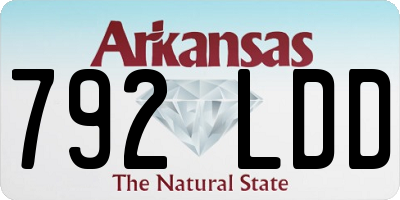 AR license plate 792LDD
