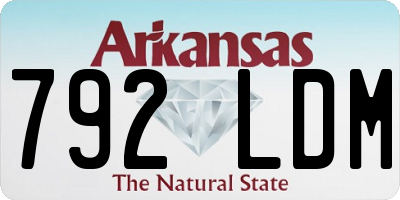 AR license plate 792LDM