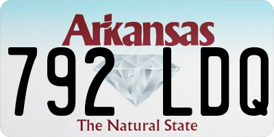 AR license plate 792LDQ