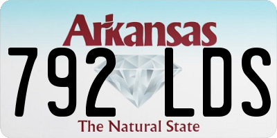 AR license plate 792LDS