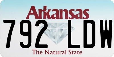 AR license plate 792LDW
