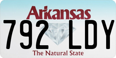 AR license plate 792LDY