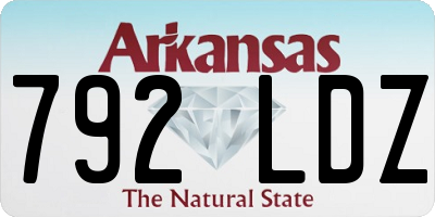 AR license plate 792LDZ