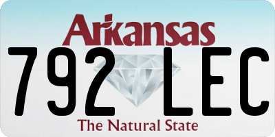 AR license plate 792LEC