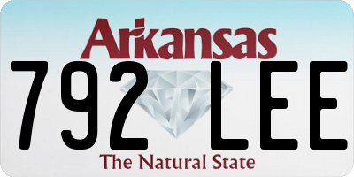 AR license plate 792LEE