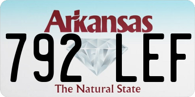 AR license plate 792LEF