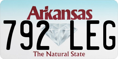 AR license plate 792LEG