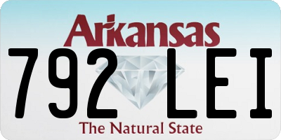 AR license plate 792LEI