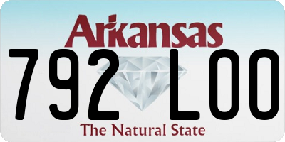AR license plate 792LOO
