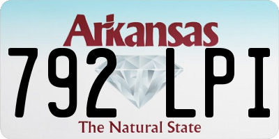 AR license plate 792LPI
