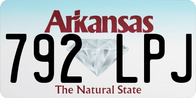 AR license plate 792LPJ