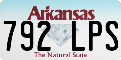 AR license plate 792LPS