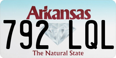 AR license plate 792LQL