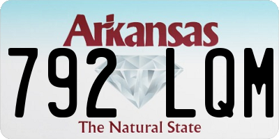 AR license plate 792LQM