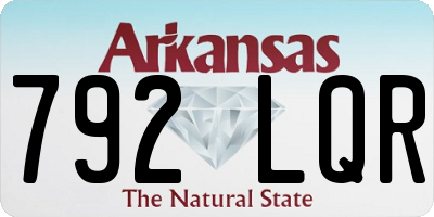 AR license plate 792LQR