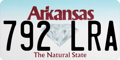 AR license plate 792LRA