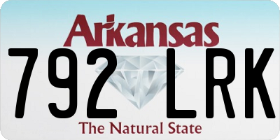 AR license plate 792LRK