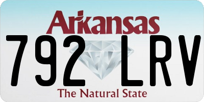 AR license plate 792LRV