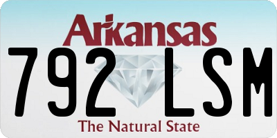 AR license plate 792LSM