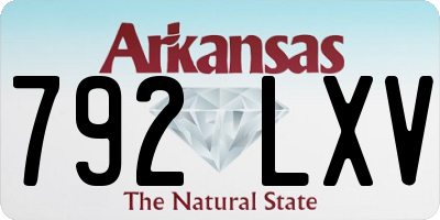 AR license plate 792LXV